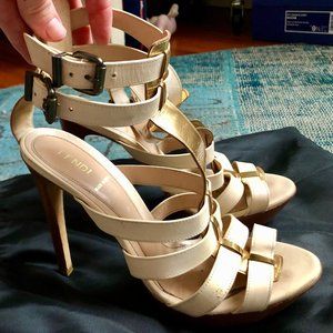 Fendi High-Heeled Platform Sandals w/ Ankle Straps
